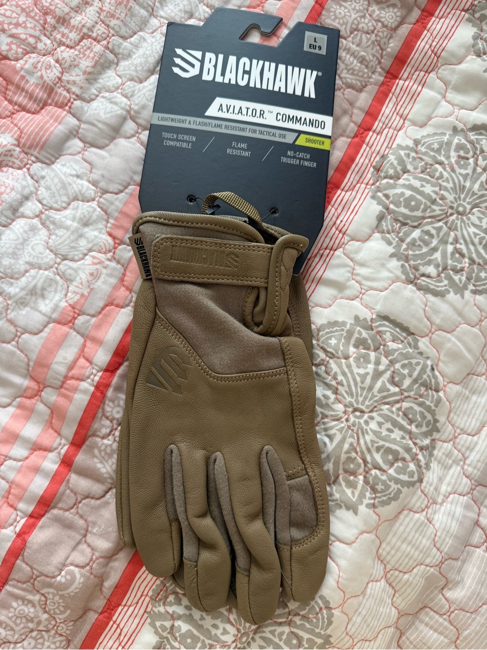Blackhawk Aviator Commando Glove Touch Screen Compatible Tan MD GTO03TNLG Size L